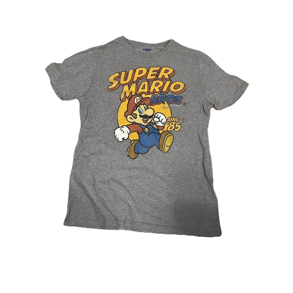 Nintendo Mario Kart Since '85 Grey Super Mario Men's Size Small T-Shirt